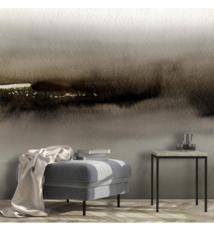 Wall Mural - Diuna - abstract modern painting in grey with black pattern