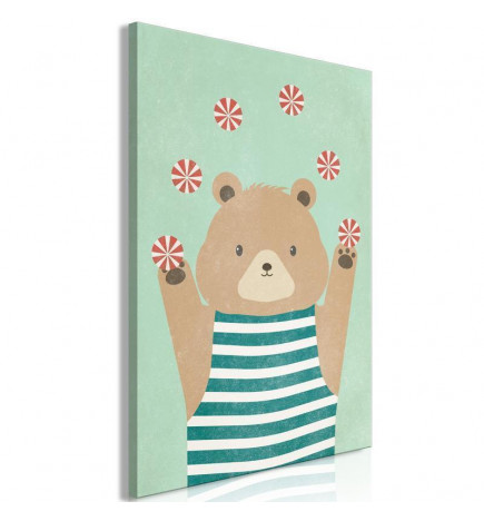 Canvas Print - Juggling Bear (1 Part) Vertical