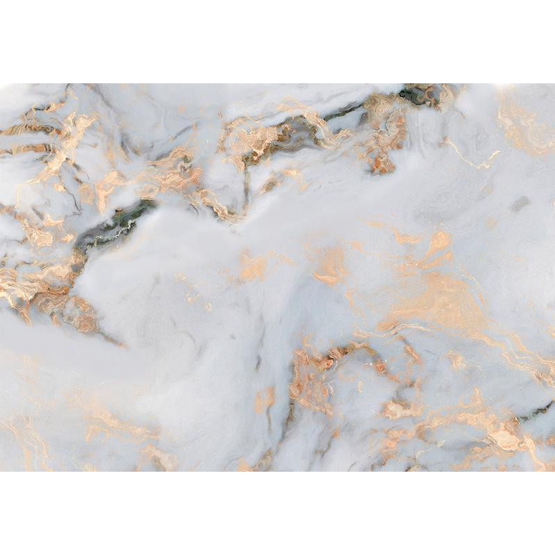 34,00 €Mural de parede - White Stone - Elegant Marble With Golden Highlights