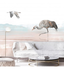 Wall Mural - Cranes Over the Water