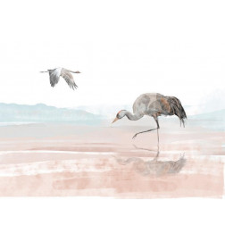 Fotobehang - Cranes Over the Water