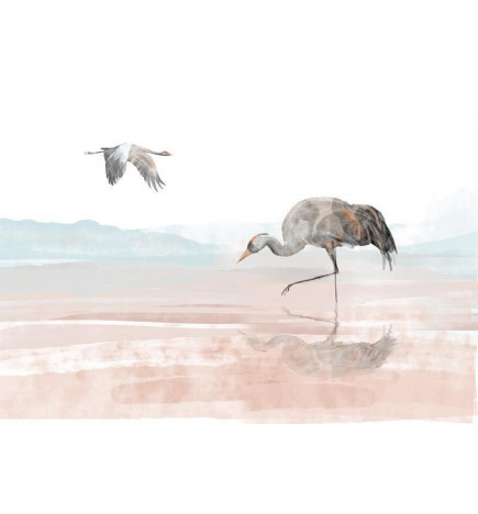 Fototapeta - Cranes Over the Water