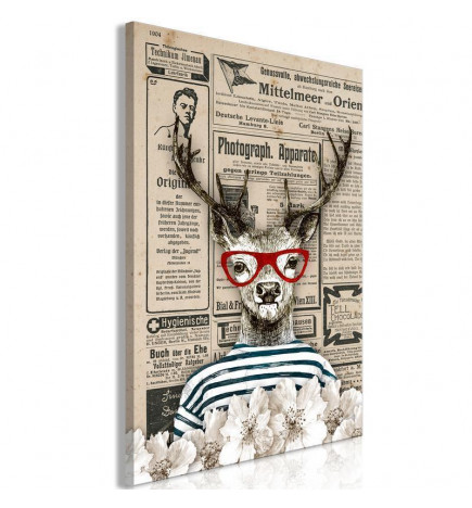 Canvas Print - Deer Sailor (1 Part) Vertical