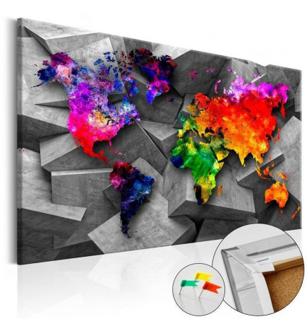 Decorative Pinboard - Cubic World