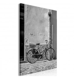 Schilderij - Old Italian Bicycle (1 Part) Vertical