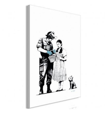 Schilderij - Dorothy and Policeman (1 Part) Vertical