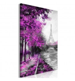 Canvas Print - Paris Channel (1 Part) Vertical Pink