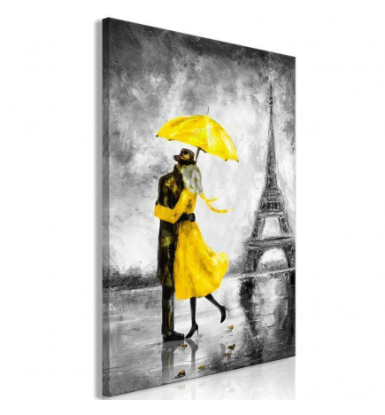 Quadro - Paris Fog (1 Part) Vertical Yellow