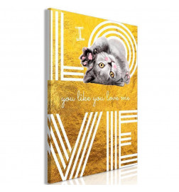 Canvas Print - I Love You like You Love Me (1 Part) Vertical