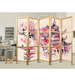 Japanese Room Divider - In a Temple