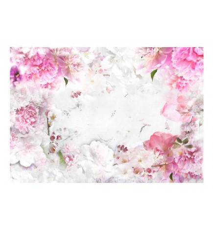 Fotomurale adesivo nel giardino di fiori rosa ARREDALACASA