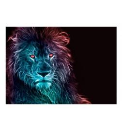 Fotomurale adesivo con un grande leone colorato Arredalacasa