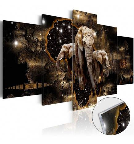 127,00 € Acrylglasbild - Brown Elephants [Glass]