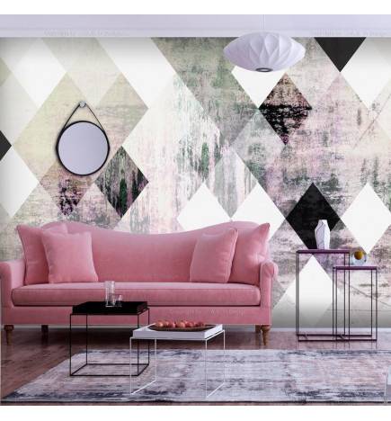 Wallpaper - Rhombic Chessboard (Pink)
