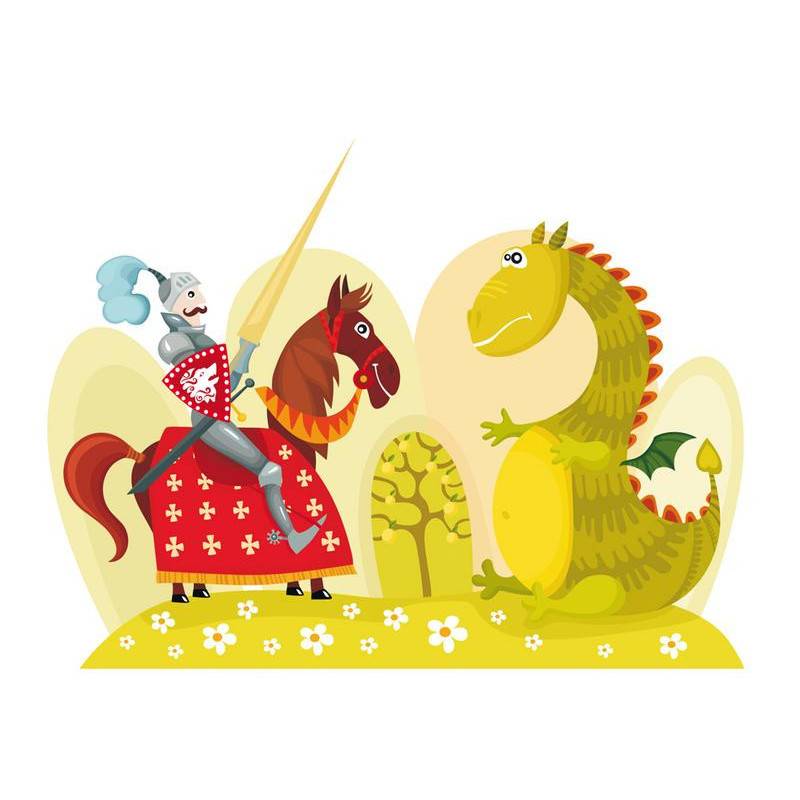 73,00 €Fotomural - Dragon and knight