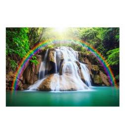 fotomurale adesivo cascata e arcobaleno Arredalacasa