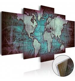 127,00 €Quadro con vetro acrilico mappa del mondo cm. 100x50 e 200x100