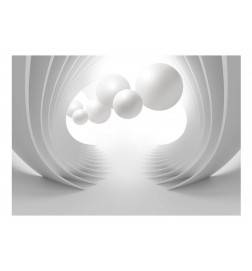 Fotomurale adesivo con 6 sfere in bianco e nero Arredalacasa
