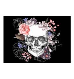 Wallpaper - Skull and Flowers