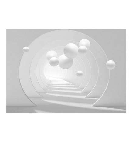 Fotomurale Adesivo Tunnel 3D in bianco e nero Arredalacasa