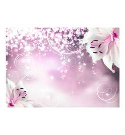 Fotomurale adesivo fiori eleganti sfondo rosa ARREDALACASA
