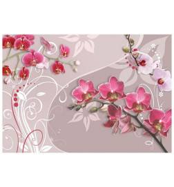 Wallpaper - Flight of pink orchids