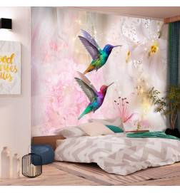 Wallpaper - Colourful Hummingbirds (Pink)