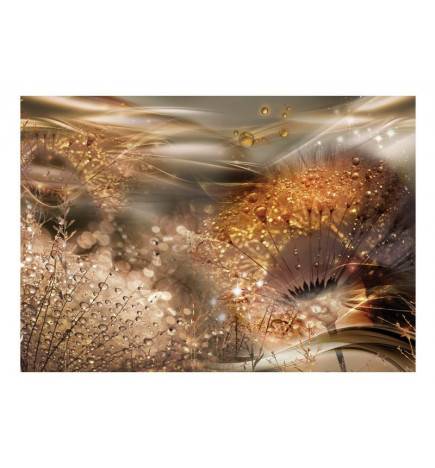 Self-adhesive Wallpaper - Dandelions' World (Gold)