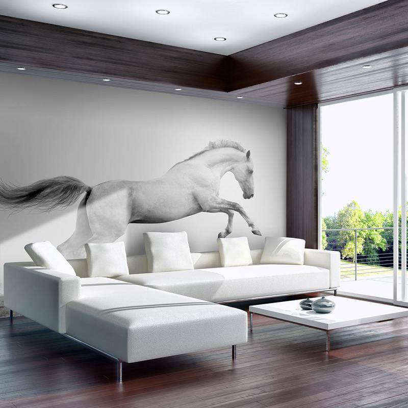 73,00 €Fotomurale con un cavallo in bianco e nero - Arredalacasa