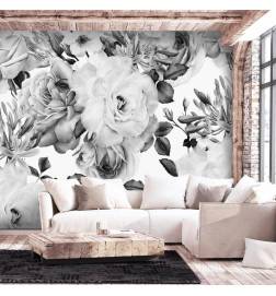 Self-adhesive Wallpaper - Sentimental Garden (Black and White)