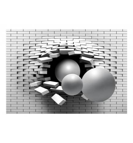 Fotomurale adesivo con le sfere nel muro grigio ARREDALACASA
