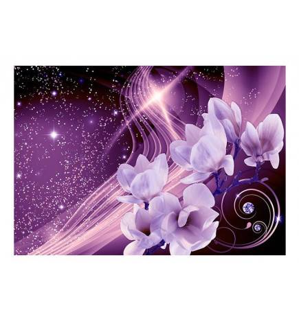 Fotomurale adesivo con i fiori stellari viola ARREDALACASA