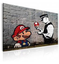 61,90 € Canvas Print - Mario and Cop by Banksy