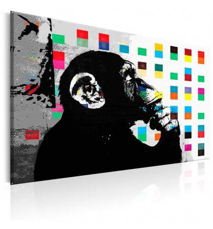 61,90 € Canvas Print - Banksy The Thinker Monkey