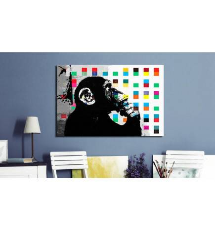 Tableau - Banksy The Thinker Monkey