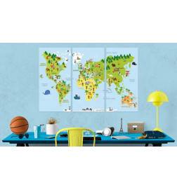 Decorative Pinboard - Children's World [Cork Map]