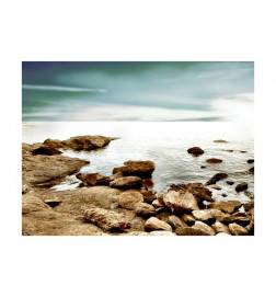 Fotomurale con una spiaggia rocciosa - arredalacasa