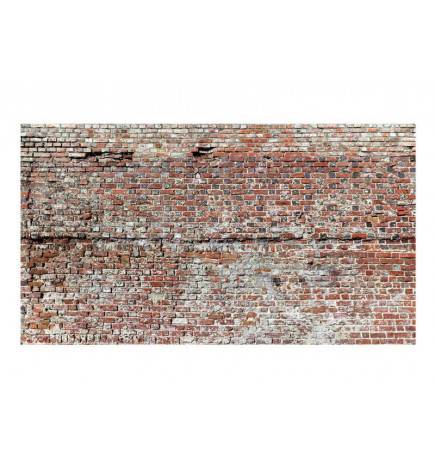 Fotomurale adesivo muro rosso rigato cm. 490x280 ARREDALACASA