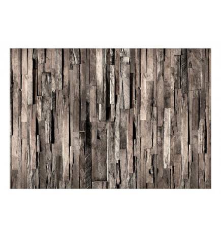 Papier peint adhésif - Wooden Curtain (Dark Brown)