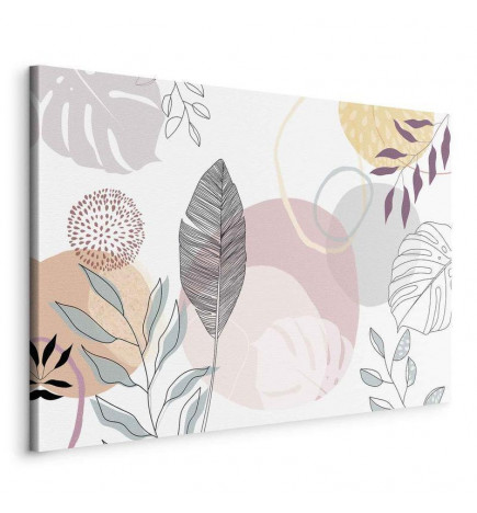 Canvas Print - Pastel line art