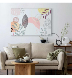 Canvas Print - Pastel line art