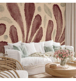 Mural de parede - Leaves and spots – large vibrant shapes inspired by Matisse