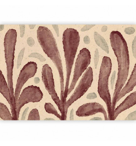 Fotomural - Leaves and spots – large vibrant shapes inspired by Matisse