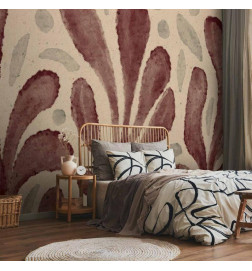 Mural de parede - Leaves and spots – large vibrant shapes inspired by Matisse