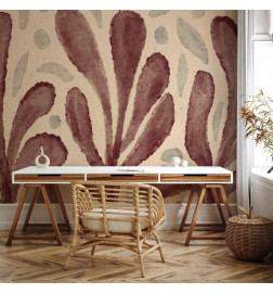 Mural de parede - Leaves and spots – large vibrant shapes inspired by Matisse