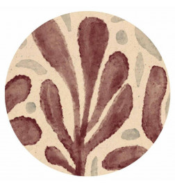 Carta da parati rotondi - Leaves and spots – large vibrant shapes inspired by Matisse