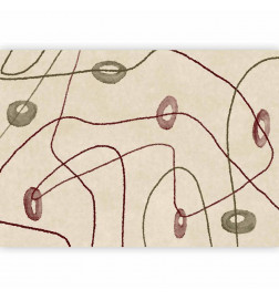 Carta da parati - Lines and shapes – bead labyrinth on a pale washed background