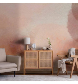 Fotomural - In pink clouds – soft textures in peach-pink hues