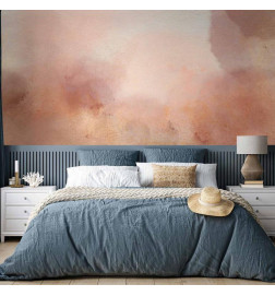 Wall Mural - In pink clouds – soft textures in peach-pink hues