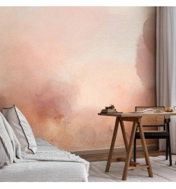 Wall Mural - In pink clouds – soft textures in peach-pink hues